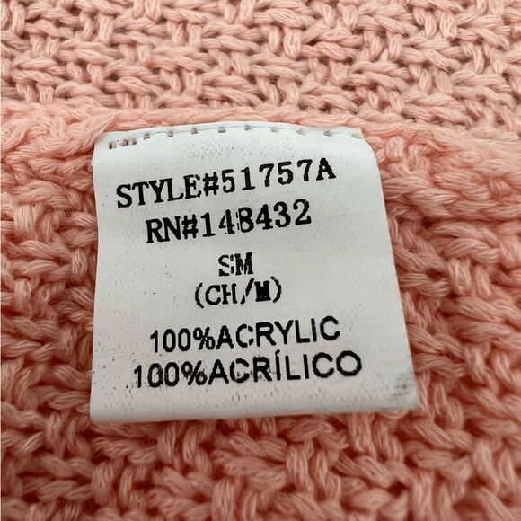 Stitch Fix Staccato Cardigan Sweater Womens Small/Medium Pink Peach Open Front - Picture 6 of 7